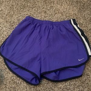 Purple Nike shorts